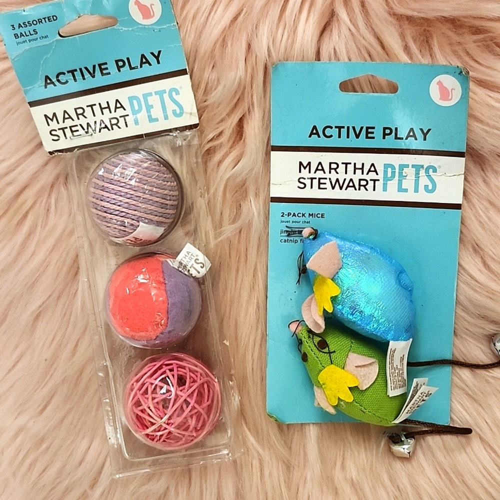 Y2K FIND!! Brand New 2CT BUNDLE MARTHA STEWART PETS CAT TOYS